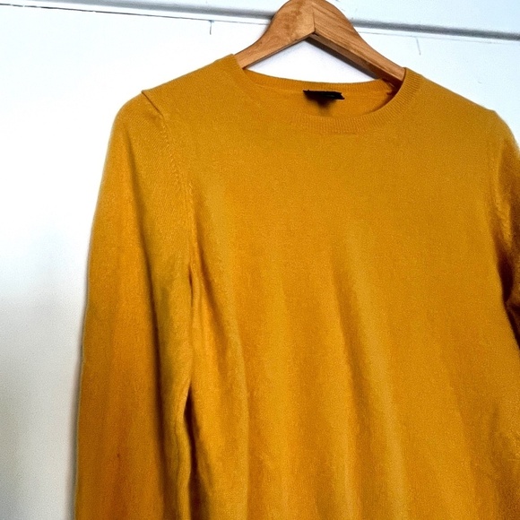 Talbots Audrey Pure Cashmere Sweater in Goldenrod Yellow, L - Picture 4 of 8